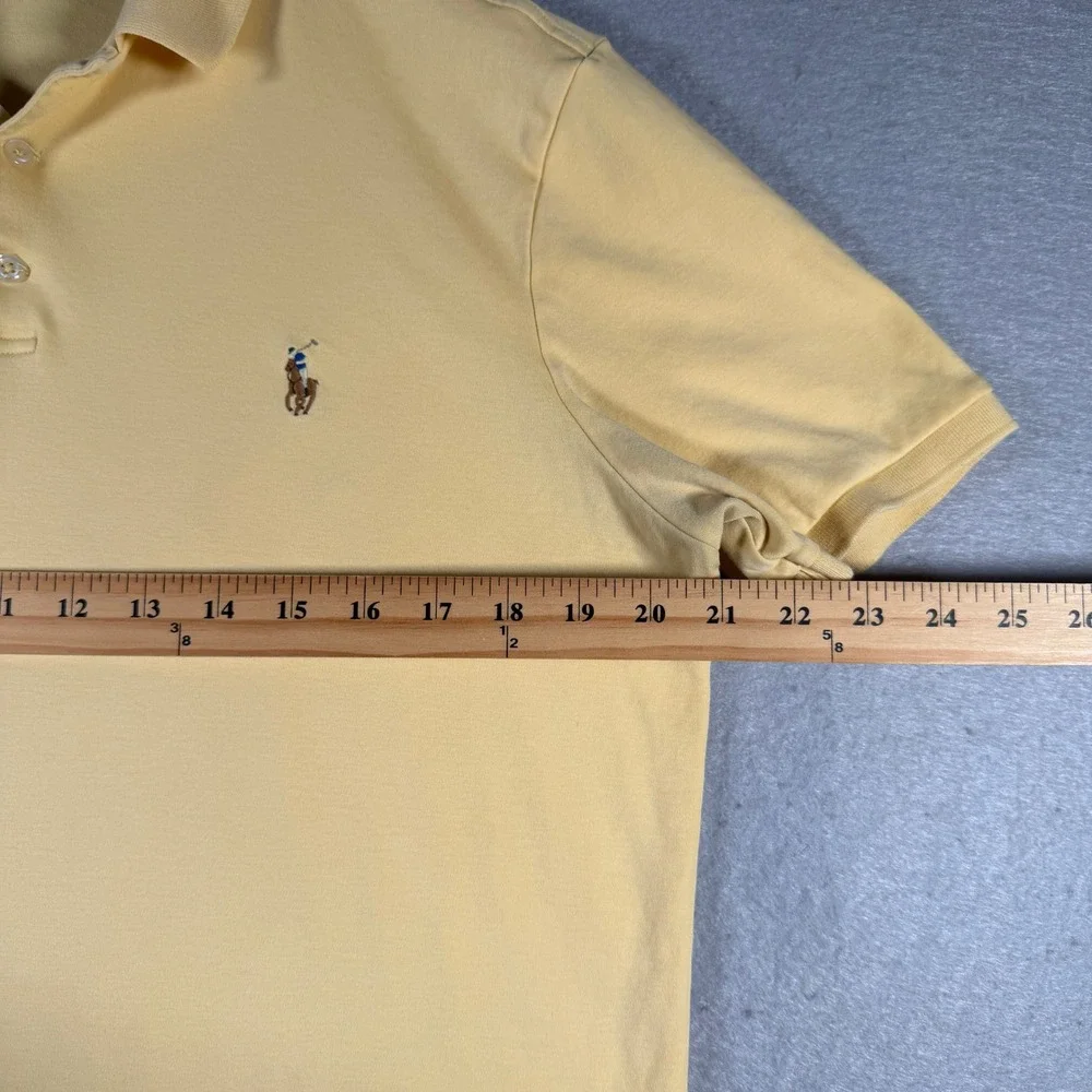 Polo‎ Ralph Lauren Mens Classic Fit Short Sleeve Cotton Polo Shirt Yellow Size M